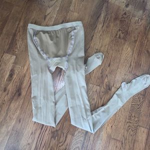 Nude maternity stockings